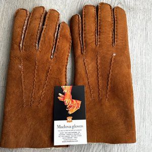 Brown - Merino Leather Madova Men's Gloves - Size 9